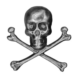 Adornments for Arts and Crafts by Tim Holtz Idea-ology, Crossbones, 6-Pieces, 0.75 x 0.75 Inches Each, Antique Nickel, TH93089 , Silver