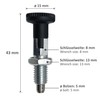 Locking bolt with locking bolt M8 x 16 mm, spanner
