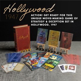 Hollywood 1947 Board Game - A Movie Making Game for Friends and Family - A Board Game of Cards, Strategy, and Deceit, for 1-9 Players, Ages 14 and Up