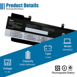 VANPIR 00HW023 00HW022 Laptop Battery Compatible with Lenovo ThinkPad T460s T470s Series Notebook SB10F46474 SB10F46461 SB10F46460 SB10F46475 00HW036 00HW037