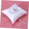 jojofuny 2pcs Wedding Pillow Flower Decoration Elegant Cushion for Ceremony