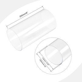 Recogwood Acrylic Pipe Clear Rigid Round Tube 115mm ID 120mm OD 200mm for Lamps and Lanterns, Water Cooling System