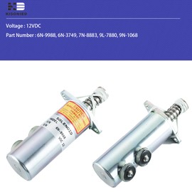 6N-9988 Fuel Shut Off Solenoid 6N-3749 7N-8883 9L-7880 9N-1068 for Caterpillar Engine 3208 Paving Compactor CB-614 CP-553 CS-551 CS-553 PS-500 2 Terminals 12VDC
