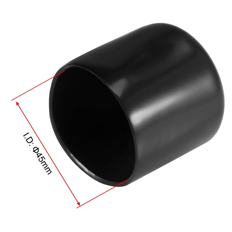 sourcing map 8pcs Rubber End Caps 45mm ID Vinyl Round