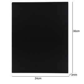 Exerz 24 x 30 cm Painting Cardboard, Set of 6, Black Canvas Panels, 0.3 cm Thick, 280 GSM 100% Cotton/White, Art Canvas Board for Acrylic Paints, Oil Paints, Triple Primed, No Acid, Medium Grain