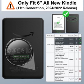 MoKo Case for 6 Inch Tablet and E-reader 2022, Ultra Clear Soft Flexible Transparent TPU Back Lightweight Protective Case with Auto Sleep/Wake, Grey Forest