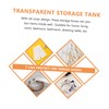 STOBAZA 3pcs Transparent Desktop Storage Boxes with Lids for Cotton