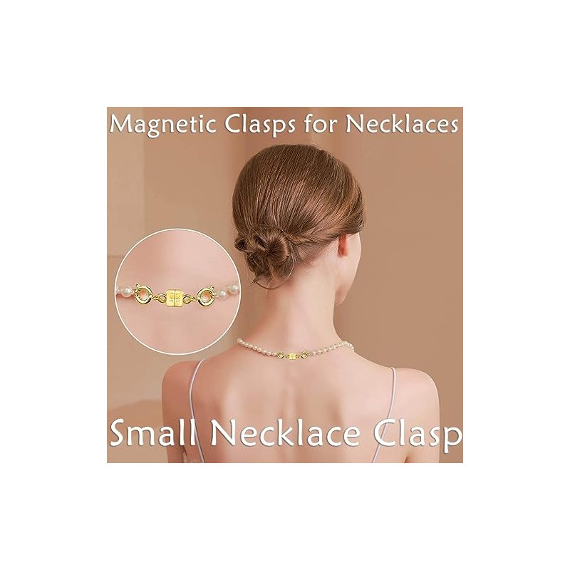 Qulltk Double Magnetic Necklace Clasps and Closures 14K Gold and