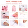 yuun Pink Desk Organizers and Accessories, Office Supplies Include Mesh