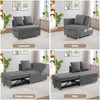 SEJOV Sofa Bed, 4-in-1 Convertible Sleeper Sofa Couches, 3-Seat Pull