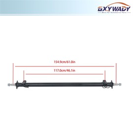 GXYWADY 3500lbs Trailer Axle Only Beam with Idler 61 Inch Hub Face 46 Inch Spring Center