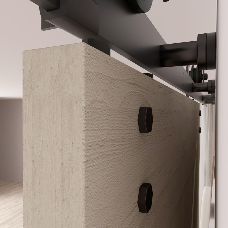 Dondelight Barn Door Hardware Kit 5FT, Heavy Duty Modular Sliding