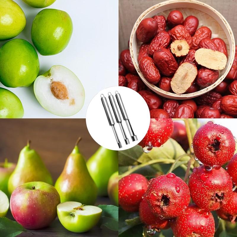 3 pieces, apple corer, fruit corer, apple corer remover, apple
