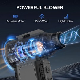 Elektrische Staubgebläse Druckluftspray, 4-Gang 130000 U/min Akku Gebläse, PC Reinigungsset, Turbo Jet Blower, Electric Compressed Air Duster für Tastatur, Haus, Car, Sofa