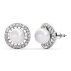 Cate & Chloe Nina Classic Pearl Stud Earrings, 18k White