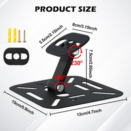 GBKDQQ Projector Mount, Projector Stand, Universal Multi-Angle with 1/4 Inch Screw Interface Projector Stand, Projector Holder, 360° Rotatable, Mini Desktop Projector Stand (Black)