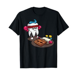 Cartoon Tooth Character With Treats For Kids T-Shirt