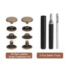 HARFINGTON 50 Set Leather Snap Fasteners Kit 15mm Metal Snap