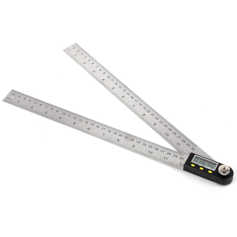 Digital Angle Finder LED Display Stainless Steel Metric Imperial 360°