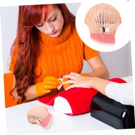 Ipetboom 2pcs Portable Powder Brush for Makeup Foundation and Blush Soft Bristles for Comfortable Application Travel-friendly Cosmetic Brushes Pink with Gold Handle