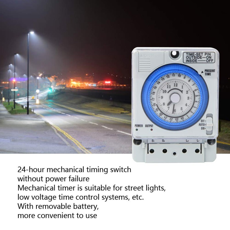 Mechanical Timer Switch 24 Hour Heavy Duty AC220V 10A Digital