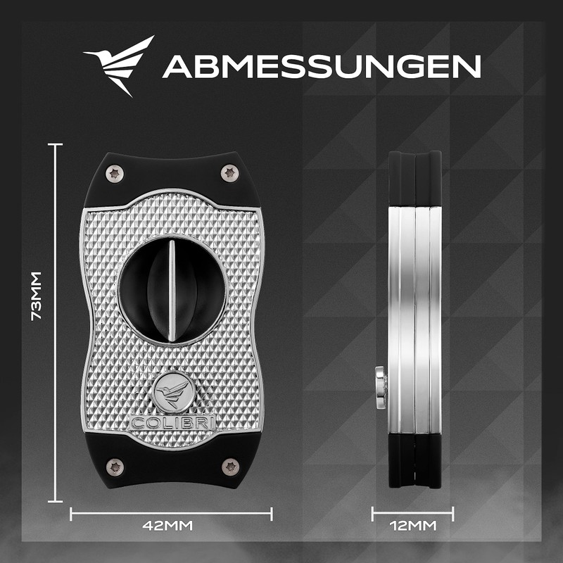 Colibri V-Cut Cigar Cutter - Diamond Pattern - Deep 7