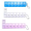 Generic 3-Piece Pill Box Organiser, 7-Day Pill Dispenser, Weekly Pill
