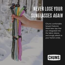 Chums Original Cotton Retainer - Unisex Eyewear Keeper for Sunglasses & Glasses - Adjustable Fit, Washable & Made in USA (Standard-End, Gray),12115103