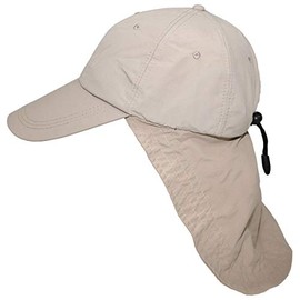 MFH Sahara Cap with Long Neck Guard, Khaki