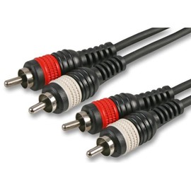 PULSE PLS00171 2x Phono (RCA) Male to 2x Male Lead, 30cm, Black