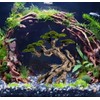 Novelsite Fish Tank Decoration- Cliff Bonsai Trees with Faux Moss-