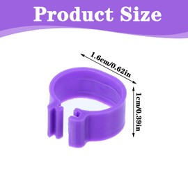 YBEATY 100 Pcs Chicken Leg Bands 16mm Colorful Readable Numbered Chicken Identification Rings Duck Poultry Foot Ankle Clip on Leg Tags for Ducks Bantam Guinea Pigeons Goose Gamefowl Turkey