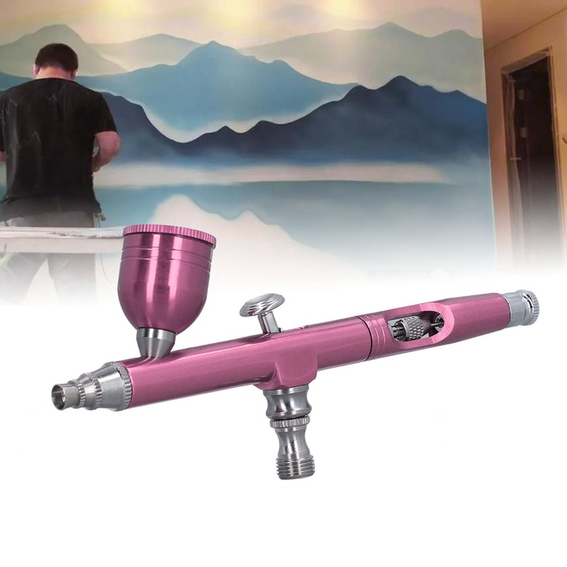 Airbrush Gun Pink 0.3mm Diameter Nozzles Portable Air Brush Painting