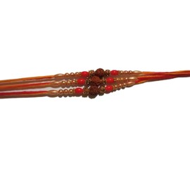 Set of 2 Rudraksha Rakhi Thread. Raksha bandhan Gift for Your Brother Rakhi for Brother with Three rudraksha