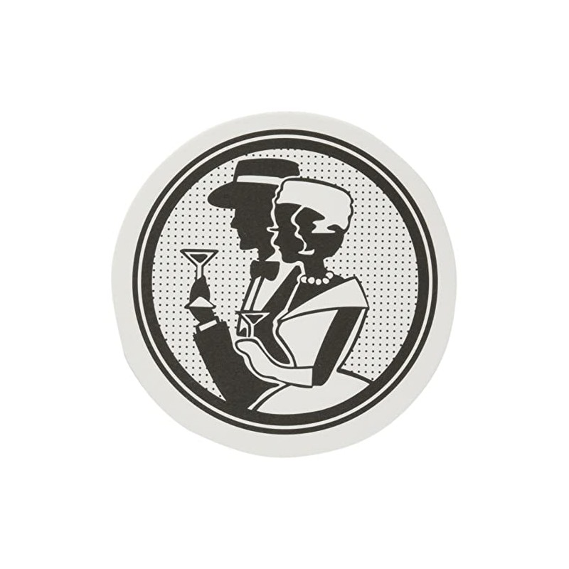 Nagao 221103 Showa Modern Paper Coasters Duet Pattern, Pack of