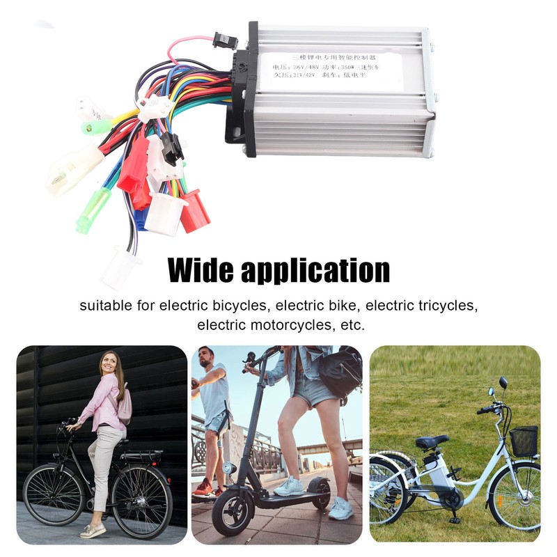 36V 48V 350W Electric Bike Brushless Motor Controller 3 Speed