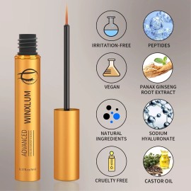 Win.xlum Suero prémium para el crecimiento de pestañas, sin irritación, 1 onzas