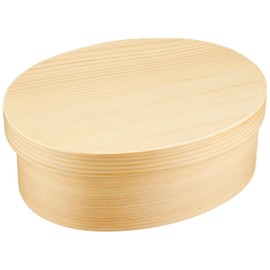 若兆 曲げわっぱ 一段弁当箱 ナチュラル 仕切り付き ゴムバンド付属 天然木使用 おしゃれ シンプル 使いやすい 手作り ランチボックス FH01W