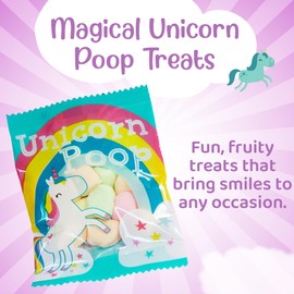 Unicorn Poop Candy - MADE IN THE USA - 48 Unicorn Party Supplies - Unicorn Birthday Party Favors for Kids - Bulk Candy Packs for Classroom