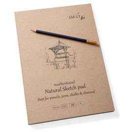SM•LT　オーセンティック　スケッチブック　ナチュラル　パッド製本　Ａ５サイズ