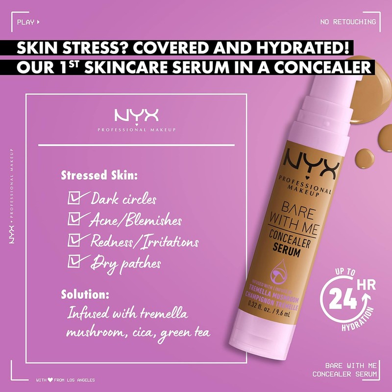 NYX PROFESSIONAL MAKEUP Bare With Me Concealer Serum, Up To