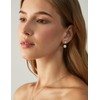 EAMTI Pearl Earrings for Women 925 Sterling Silver Double Freshwater