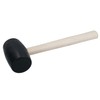 16oz Heavy Duty Rubber Mallet Hammer Wooden Soft Grip Handle