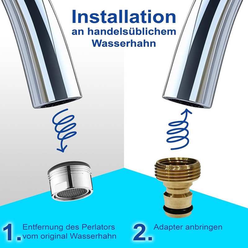 Rosenstein & Söhne Hose Connector: Set of 2 Tap Hose