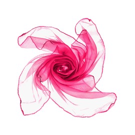 SATINIOR Chiffon Scarf Women Square Handkerchief Lightweight Satin Ribbon Scarf Retro Neck Neckerchief(Deep Rose Red)