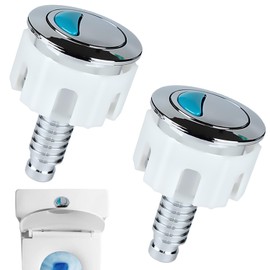 2pcs Toilet Flush Button – Round Head Push Button for Toilet Flush Mechanism – Durable and Easy to Install, Universal Fit for Standard Toilets