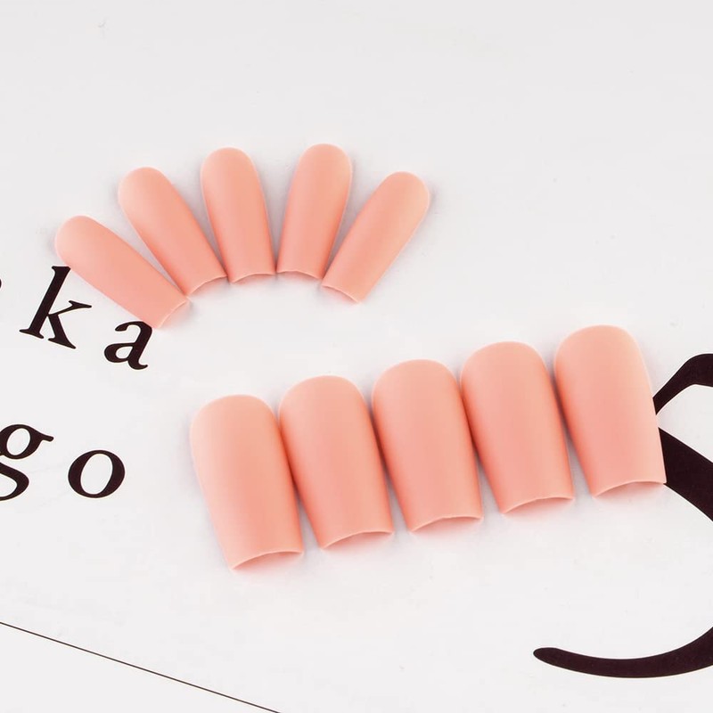 Matt Nude Press On Nails Medium Long Square KXAMELIE Pure