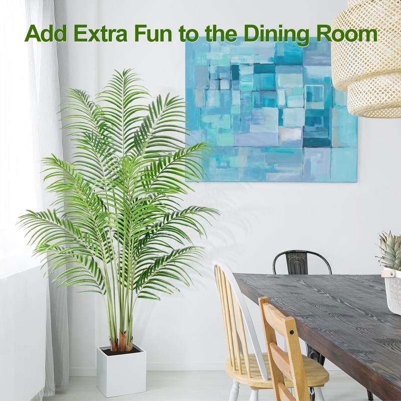 Keeplush 6ft Tall Fake Palm Tree with 18 Trunks and
