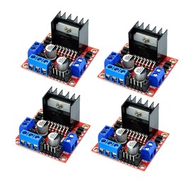 MTDELE 4 Pcs L298N Motor Driver Controller Board Module DC Stepper Motors Compatible with for Arduino Smart Car Power UNO MEGA R3 Mega2560