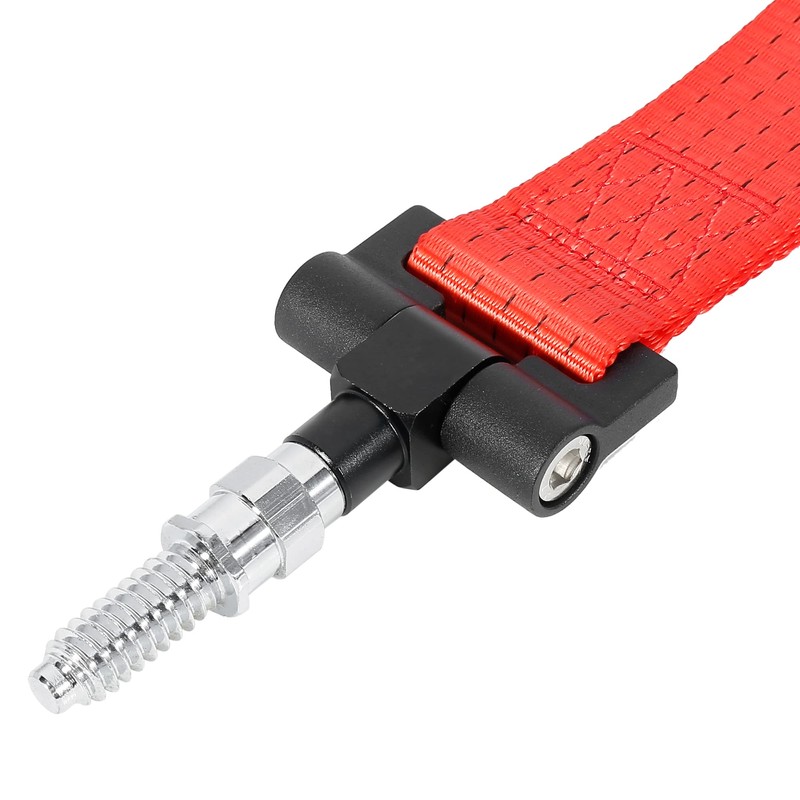X AUTOHAUX Red Auto Car Vehicle Tow Towing Hook Front